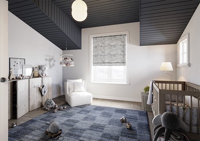 Maps, Grey - Roman Blind - Image 7